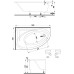 Ванна асимметричная Kolo Spring XWA3061000 левосторонняя 160x100