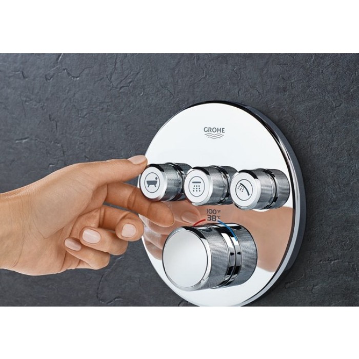 Плитка керамогранит Grohe Grohtherm SmartControl Rainshower New Tempesta 210 Душевая система 34614SC2 для пола