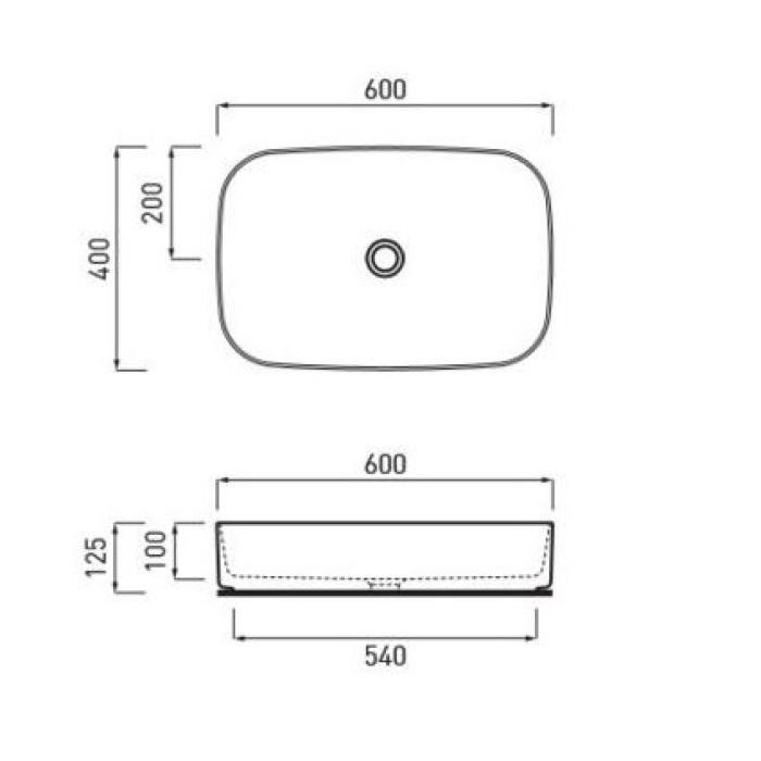 Раковина накладная 60 см Cielo Shui Comfort