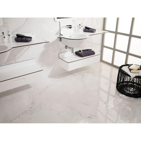 Керамогранит VENIS Carrara BIANCO 10×596×596 под мрамор