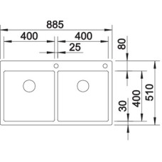 Мойка для кухни Blanco Claron 400/400-IF/A  521654