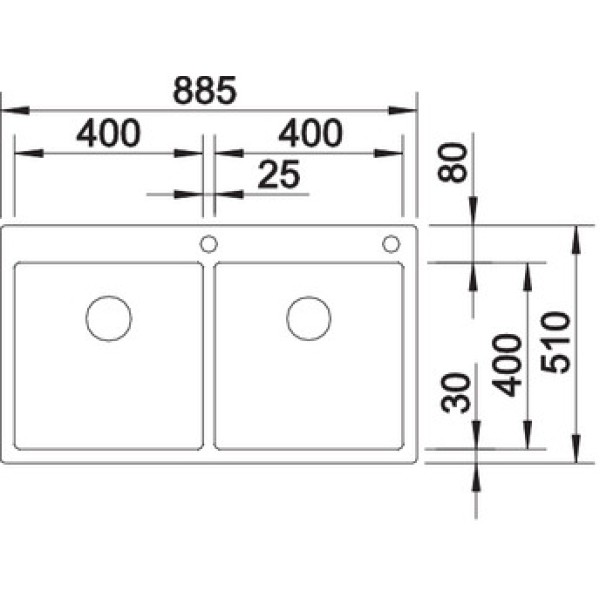 Мойка для кухни Blanco Claron 400/400-IF/A  521654