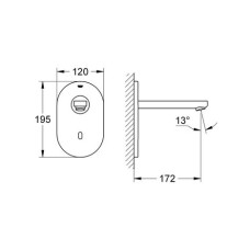 Электронный смеситель для раковины Grohe Eurosmart Cosmopolitan E 36335SD0