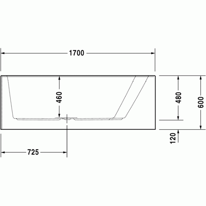 Paiova ванна прямоугольная 170 см 700271000000000 в интернет-магазине «Estet Room»