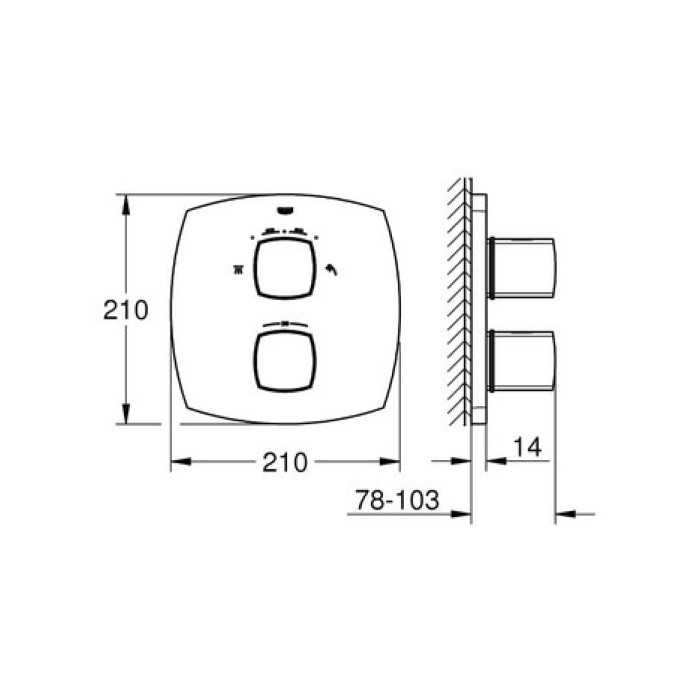 Термостатический смеситель Grohe Grandera 19937IG0 Термостатический смеситель Grohe Grandera 19937IG0