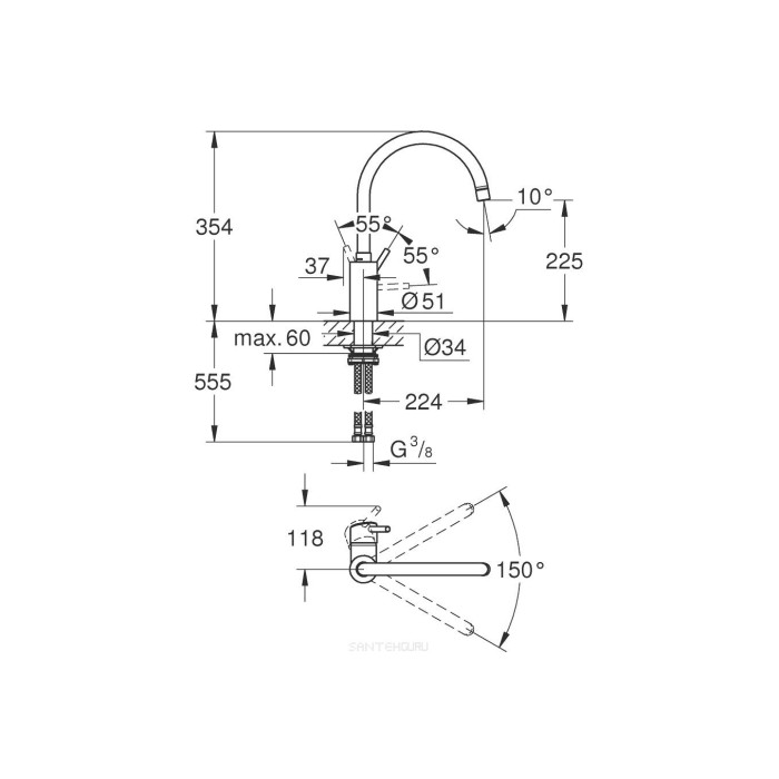 Grohe Concetto Смеситель для кухни (32661003)