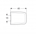 571910000 Geberit iCon Square Сиденье с крышкой для унитаза, дюропластовое, металлические петли с функцией плавного опускания (soft-close), белое