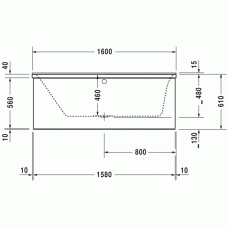 P3 Comforts ванна прямоугольная 160 см 700371000000000 в интернет-магазине «Estet Room»