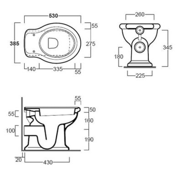 Унитаз пристенный Simas Lante (LA 02)