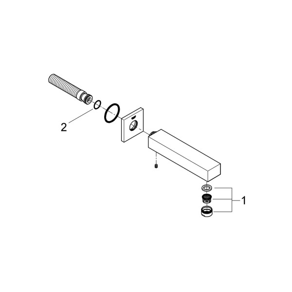 Grohe Eurocube Излив для ванны 170 мм (13303AL0)