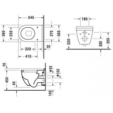 Плитка керамогранит Подвесной унитаз Comfort Duravit Starck 3 2215090000 для пола