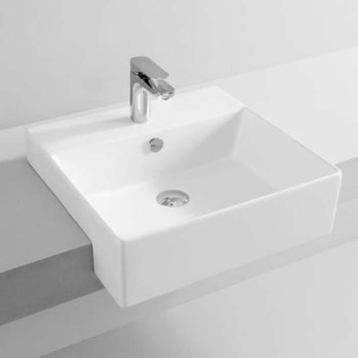 Керамическая раковина 50 см Artceram Quadro, white glossy (QUL004 01;00)