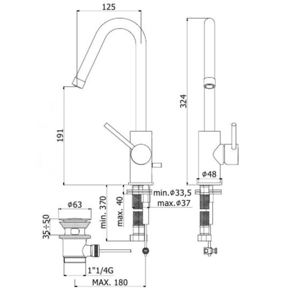 Смеситель для раковины Paffoni Light (LIG977CR)