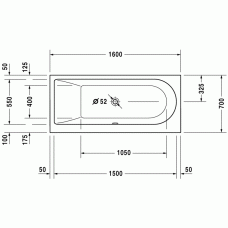 Darling New ванна прямоугольная 160 см 700238000000000 в интернет-магазине «Estet Room»