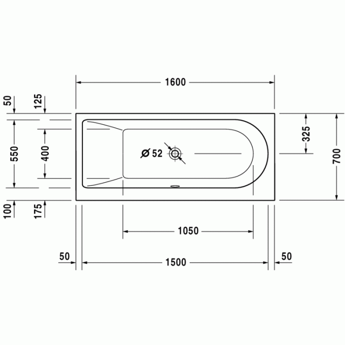 Darling New ванна прямоугольная 160 см 700238000000000 в интернет-магазине «Estet Room»