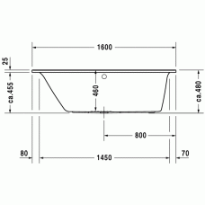 Darling New ванна прямоугольная 160 см 700238000000000 в интернет-магазине «Estet Room»