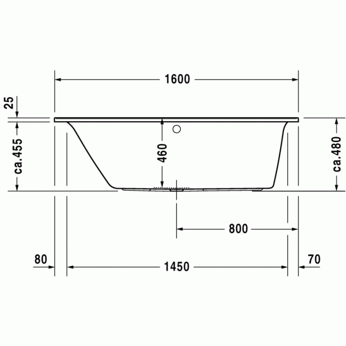 Darling New ванна прямоугольная 160 см 700238000000000 в интернет-магазине «Estet Room»