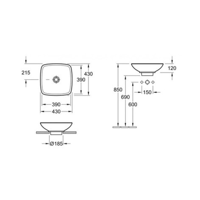 Керамическая раковина Villeroy & Boch Loop & Friends 51491101