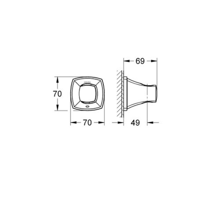 Настенный держатель ручного душа Grohe Grandera (27969IG0) Настенный держатель ручного душа Grohe Grandera (27969IG0)