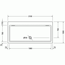 Nahho флоатинг-ванна прямоугольная 210 см 700280000001000 в интернет-магазине «Estet Room»