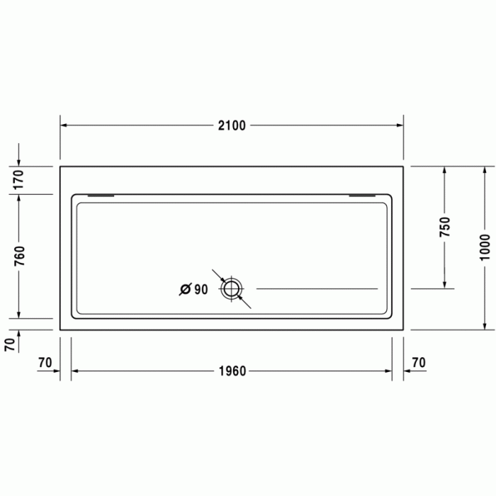 Nahho флоатинг-ванна прямоугольная 210 см 700280000001000 в интернет-магазине «Estet Room»