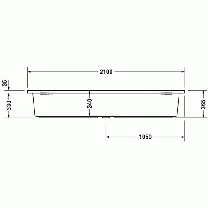 Nahho флоатинг-ванна прямоугольная 210 см 700280000001000 в интернет-магазине «Estet Room»