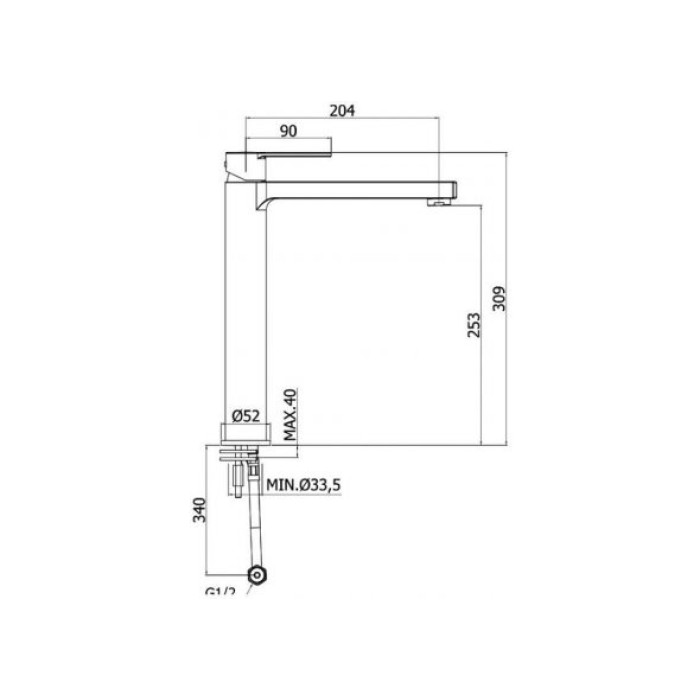 Смеситель для раковины Paffoni West WS081CR
