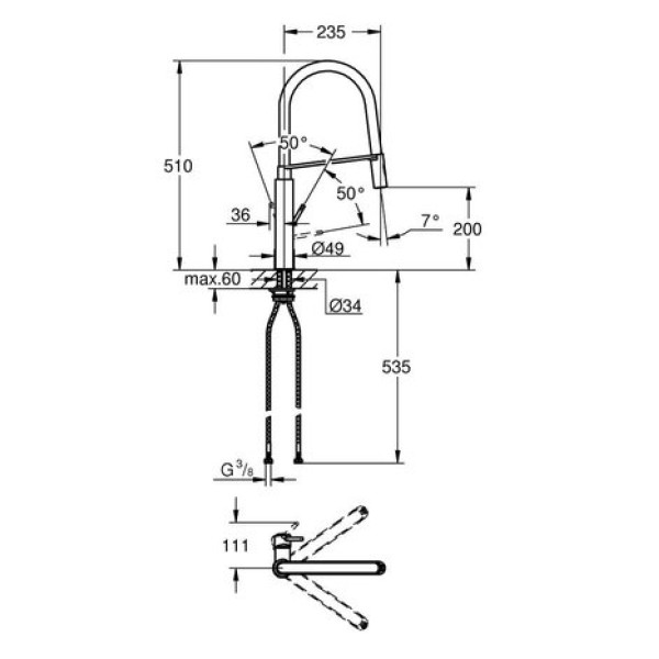 Смеситель для кухни Grohe Concetto 31491000