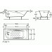 Ванна чугунная 150*75см ROCA MALIBU A23157000R с ручками и покрытием против скольжения