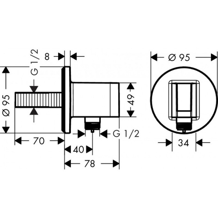 Держатель ручного душа Hansgrohe Fixfit Porter S (26487000)