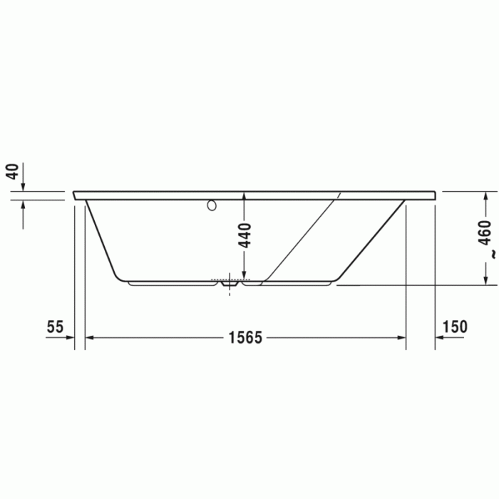 Paiova ванна асимметричная 177 см, правосторонняя 700391000000000 в интернет-магазине «Estet Room»