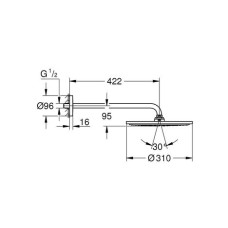 Верхний душ Grohe Rainshower 310 26257000