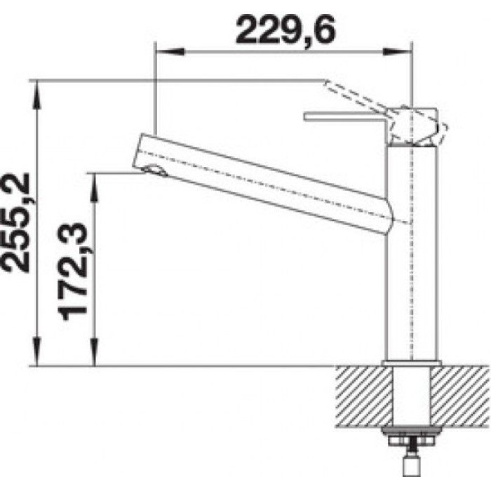 Смеситель кухонный Blanco AMBIS нержавеющая сталь 523118