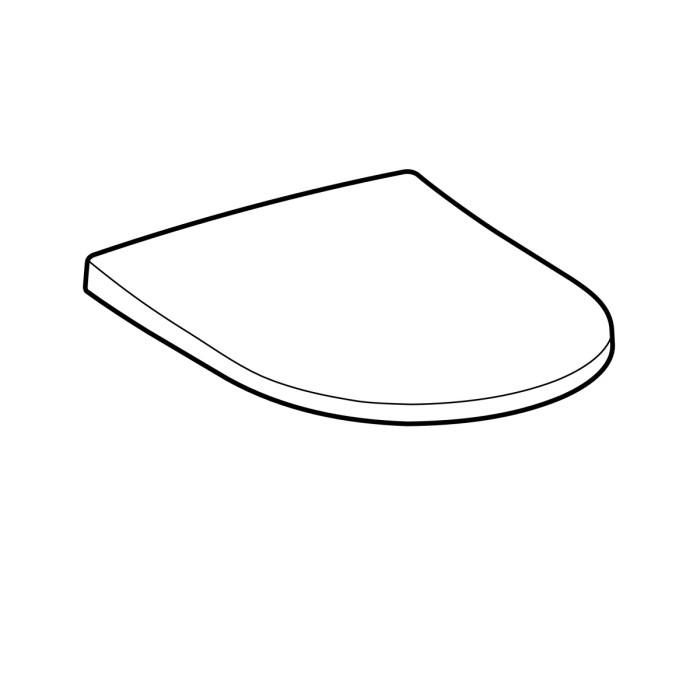 500.605.01.2 Geberit Acanto Сиденье с крышкой для унитаза, дюропластовое, антибактериальное, быстроразъемные петли с функцией плавного опускания (soft-close), белое