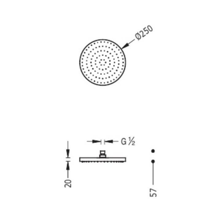Верхний душ Tres Showers Head 13413726