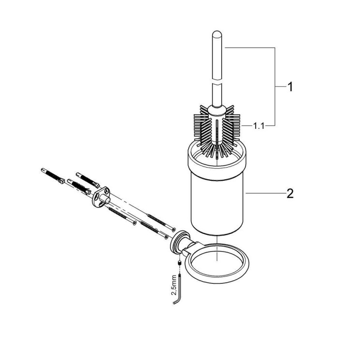 Grohe Atrio Tуалетный ёршик в комплекте (40314000)