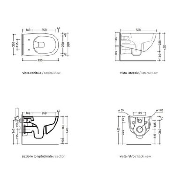 Подвесной унитаз Flaminia Spin, white 5085