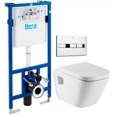 Комплект нсталляция Roca PRO A890090020 с унитазом Roca Gap A34H478000 с сидением slow-closin и клавишей смыва A890096001 Комплект нсталляция Roca PRO A890090020 с унитазом Roca Gap A34H478000 с сидением slow-closin и клавишей смыва A890096001