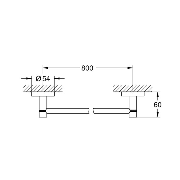 Grohe Essentials Держатель для банного полотенца 800 мм (40386001)