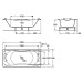 Ванна акриловая 180*90см ROCA BECOOL A248013001 с ножками ручками и подголовником