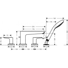Смеситель для ваннны Hansgrohe Talis E 71748000