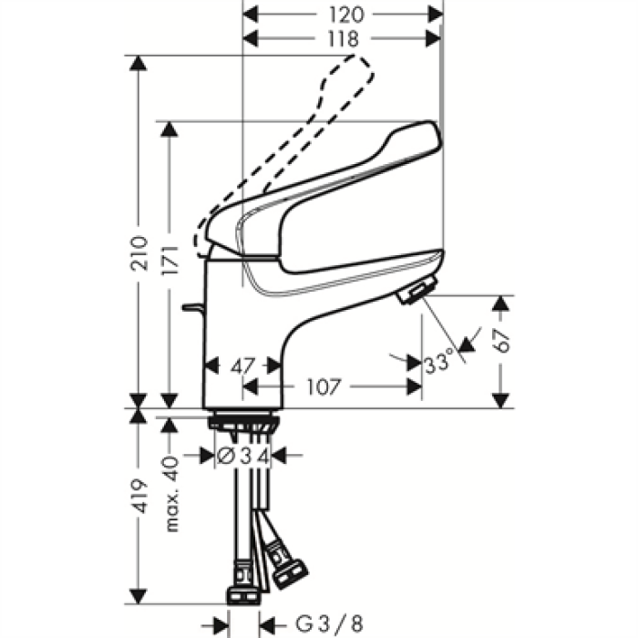 Смеситель для раковины Hansgrohe Novus 70 71920000 Смеситель для раковины Hansgrohe Novus 70 71920000