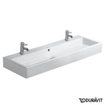 Керамическая раковина 120 см Duravit Vero, белая 0454120026