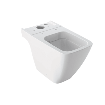 Напольный унитаз, Geberit iCon Square 200930000, для смывного бачка наружного монтажа, безободковый (Rimfree), закрытая форма, белый глянец