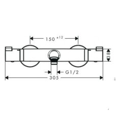 Термостат для ванны Hansgrohe Ecostat Comfort 13114000