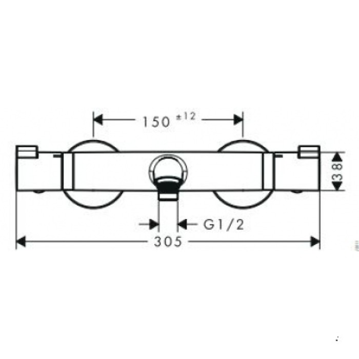 Термостат для ванны Hansgrohe Ecostat Comfort 13114000 Термостат для ванны Hansgrohe Ecostat Comfort 13114000