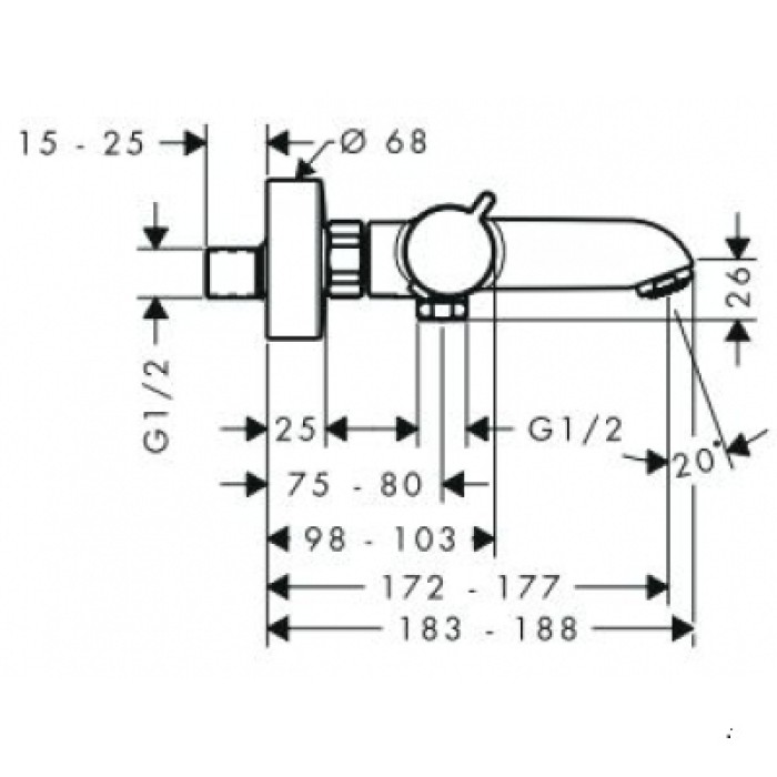 Термостат для ванны Hansgrohe Ecostat Comfort 13114000 Термостат для ванны Hansgrohe Ecostat Comfort 13114000