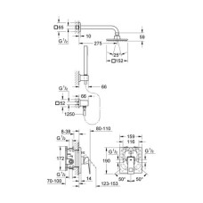 Душевая система Grohe Eurocube Bundle 23409000