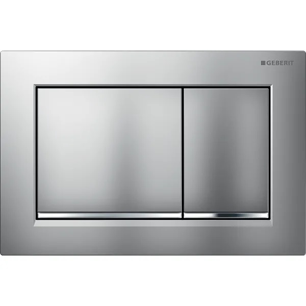 Клавиша смыва Geberit Omega30 пластик, хром матовый/хром глянцевый 115.080.KN.1