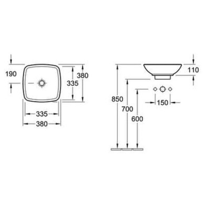 Керамическая раковина Villeroy & Boch Loop&Friends 51490001 Керамическая раковина Villeroy & Boch Loop&Friends 51490001